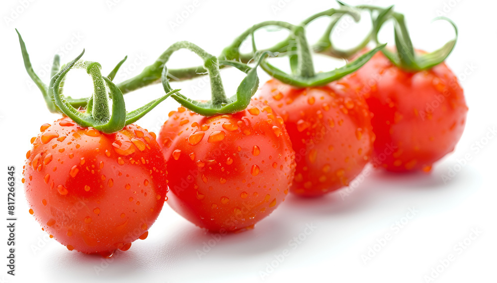 ripe cherry tomatoes isolated on white background ripe cherry tomatoes isolated on white background