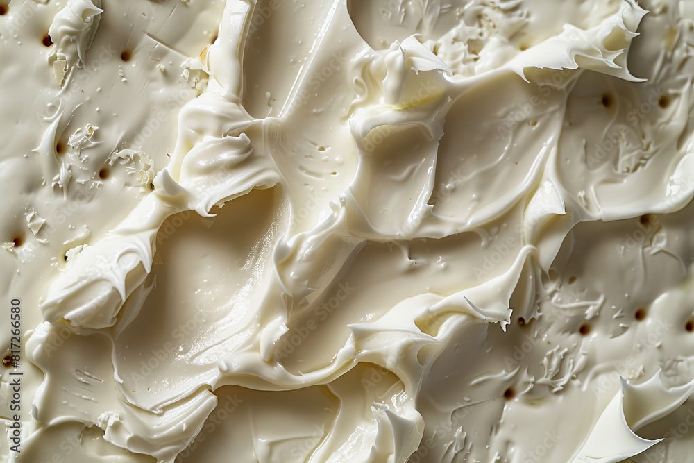 A close up of a white frosting with a crackly texture A close up of a white frosting with a crackly texture
