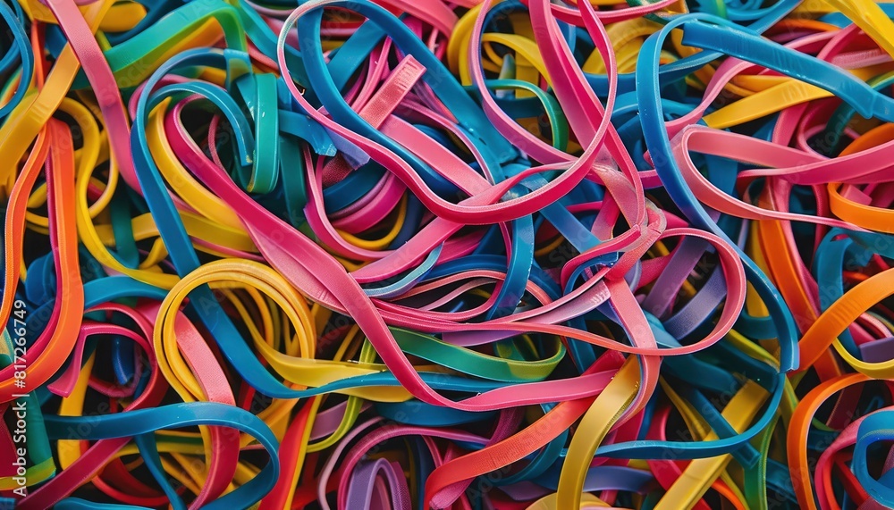 Image of colorful rubber bands