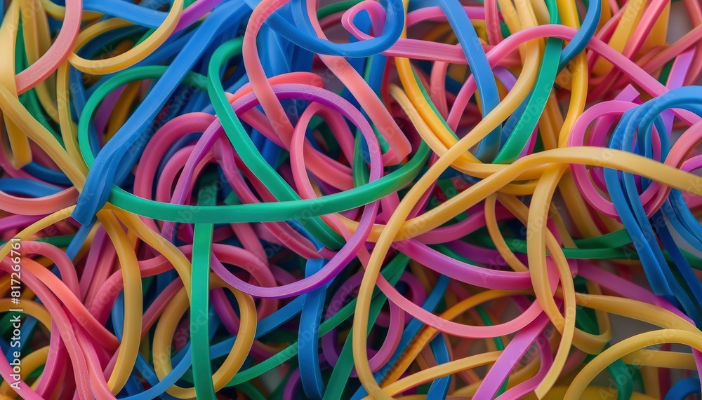 Image of colorful rubber bands Image of colorful rubber bands