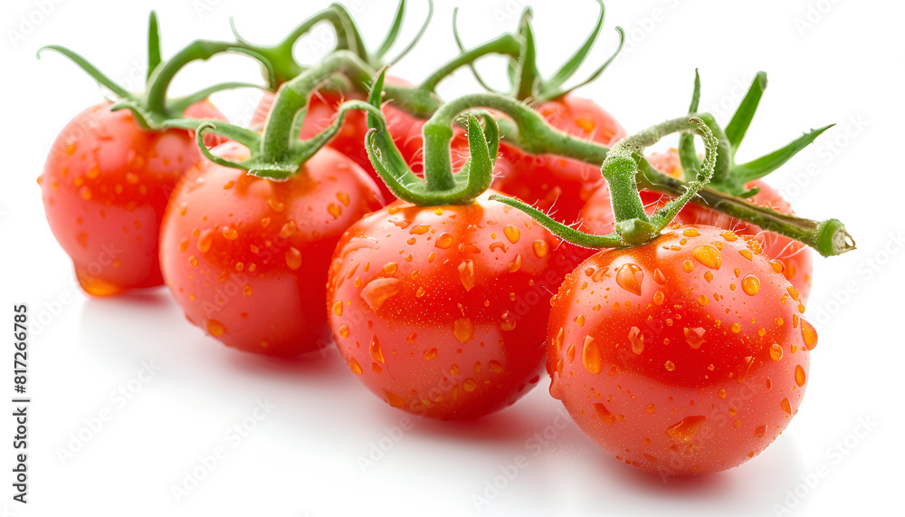 ripe cherry tomatoes isolated on white background ripe cherry tomatoes isolated on white background