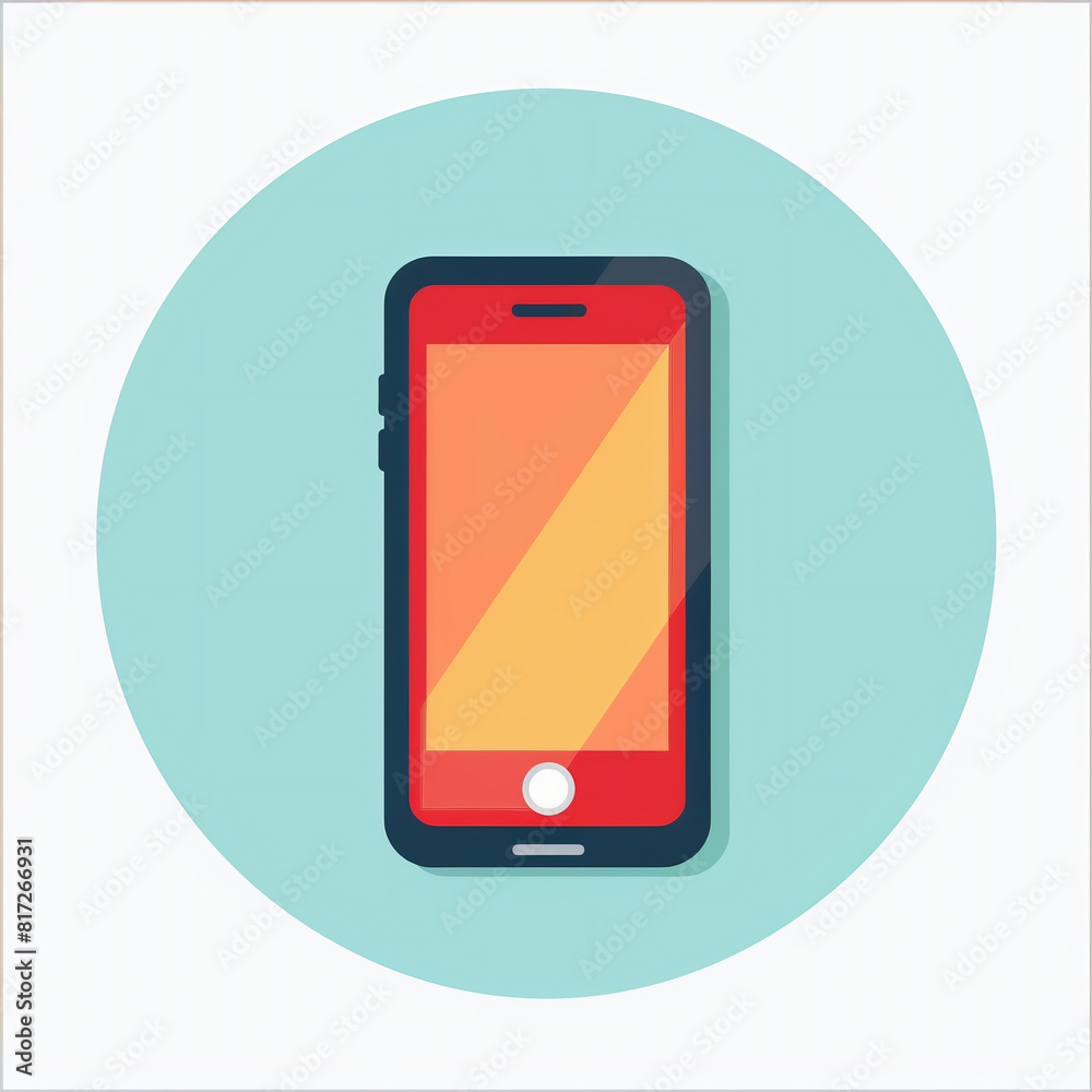 Smartphone icon in flat design style. Mobile phone vector illustration. Smartphone icon in flat design style. Mobile phone vector illustration.