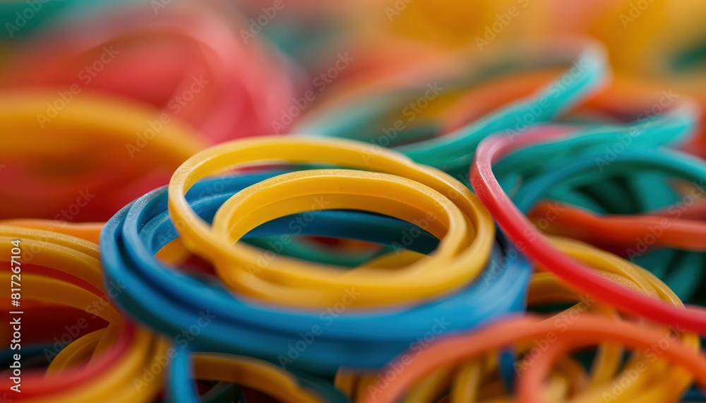 Image of colorful rubber bands Image of colorful rubber bands