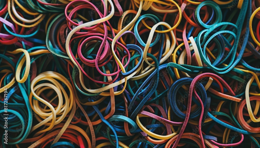 Image of colorful rubber bands