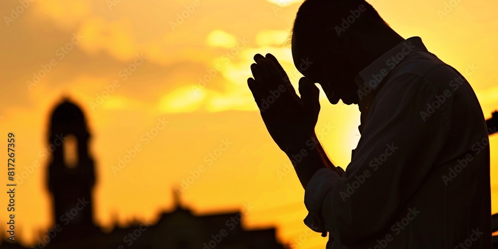 man is praying