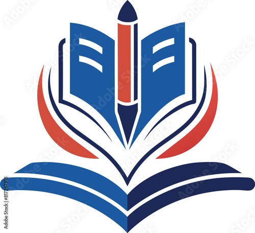 Gradient elementary school logo Vector illustration