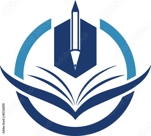 Gradient elementary school logo Vector illustration