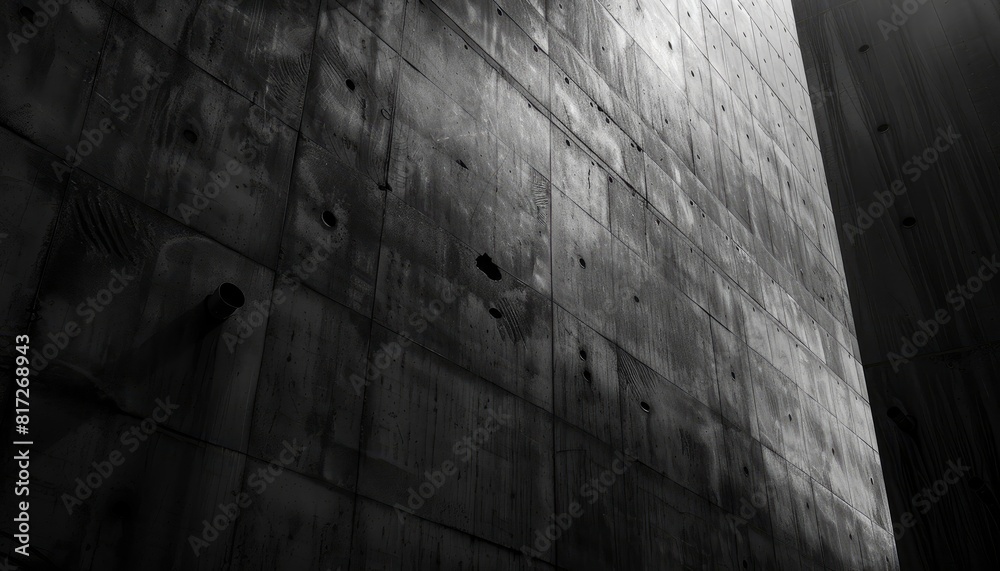 Obraz premium Concrete wall, as seen from an angle