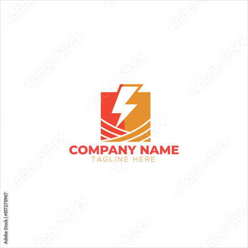 creative electric flash logo design vector illustration 