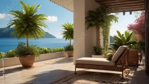 Modern Terrace, Tropical Location, Summer