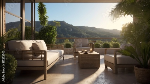 Modern Terrace  Tropical Location  Summer