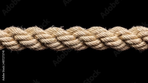  A tight shot of a rope, its end formed into a distinct knot