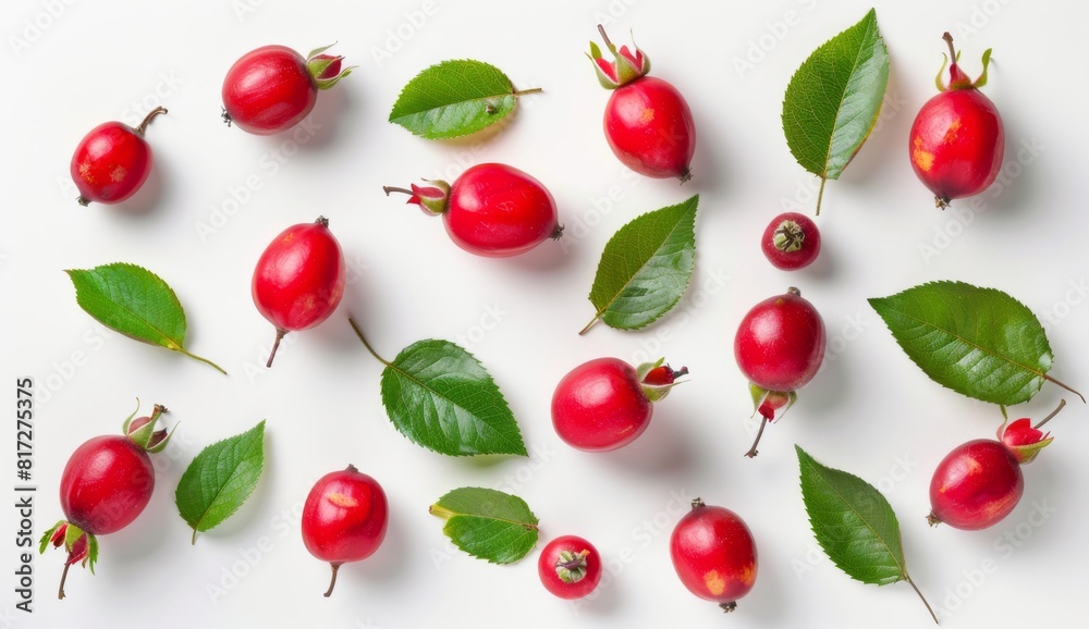 rosehip isolated on white background