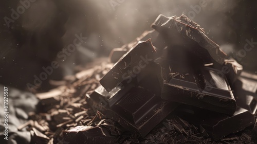 Wallpaper Mural A spotlight illuminates a rich dark chocolate the reigning champion as the world s most beloved flavor Torontodigital.ca