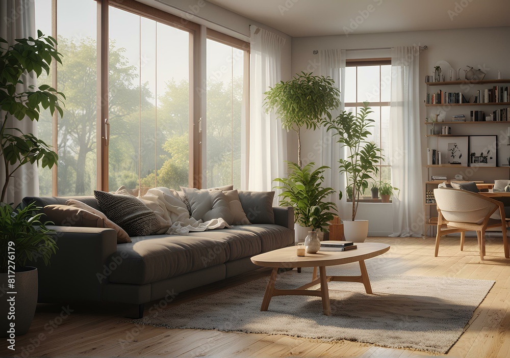 Obraz premium Contemporary Living Space: Modern Living Room Design
