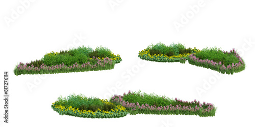 3d render brush tree isolated on white