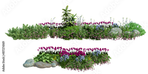 3d render brush tree isolated on white