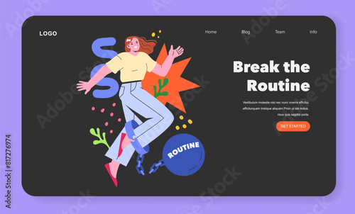 YOLO concept Flat Vector illustration.