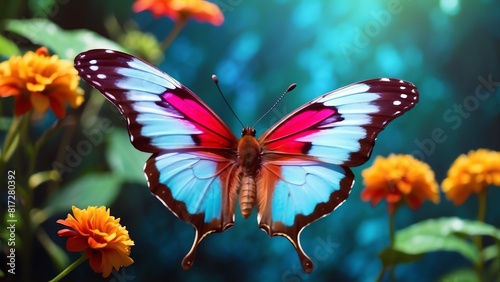 A beautiful butterfly with vibrant colors. photo