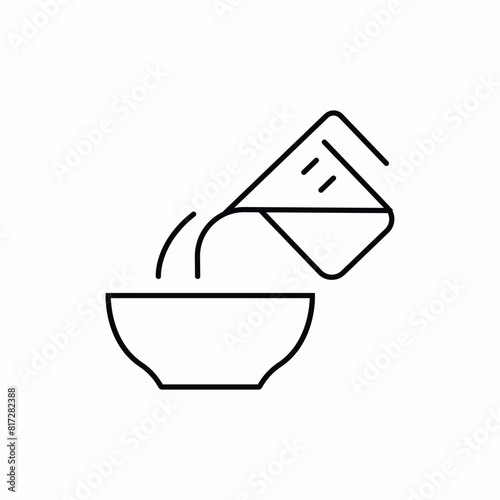 bowl measure glass pour icon