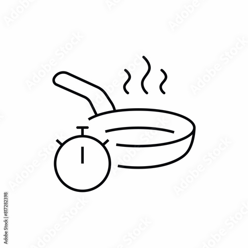 pan fry cook time icon