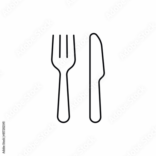 fork knife food table icon