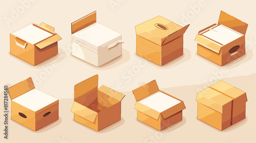 Set of white carton holder boxes for POS and POI ma