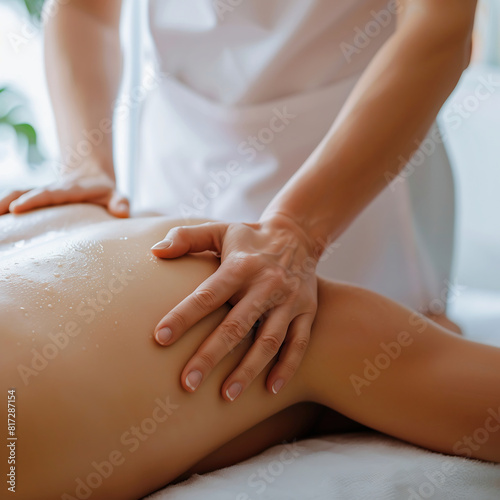 Wallpaper Mural Close-up of a young woman having a massage in a spa. Torontodigital.ca