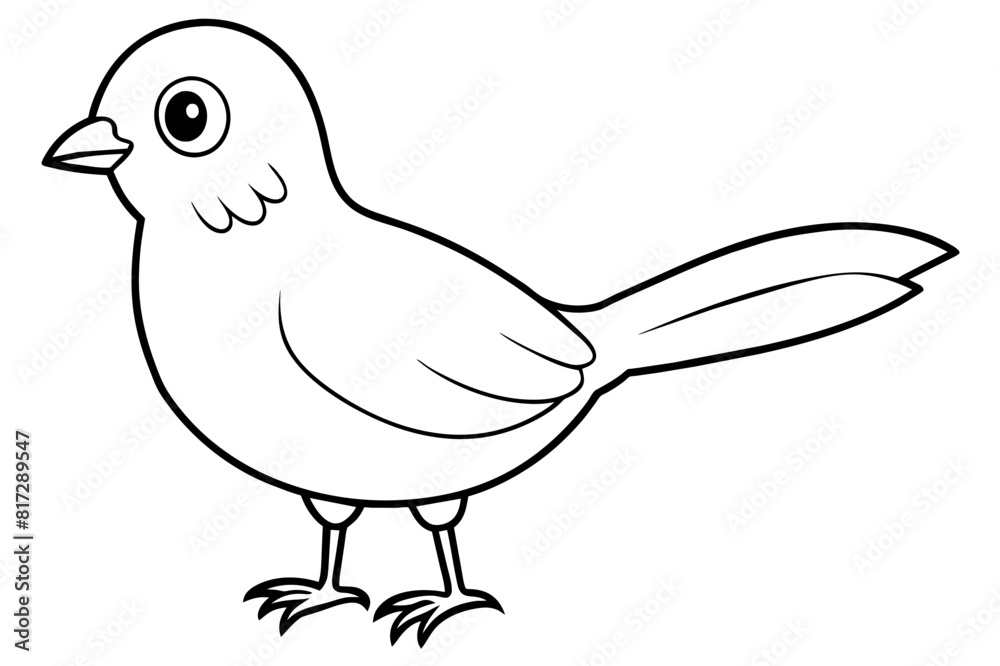 chirpy bird vector silhouette illustration chirpy bird vector silhouette illustration