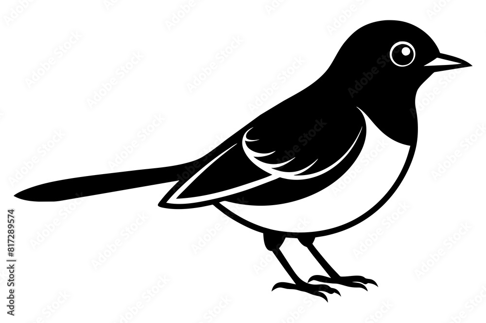 chirpy bird vector silhouette illustration chirpy bird vector silhouette illustration