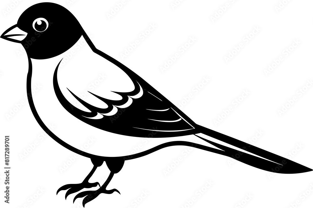 chirpy bird vector silhouette illustration chirpy bird vector silhouette illustration