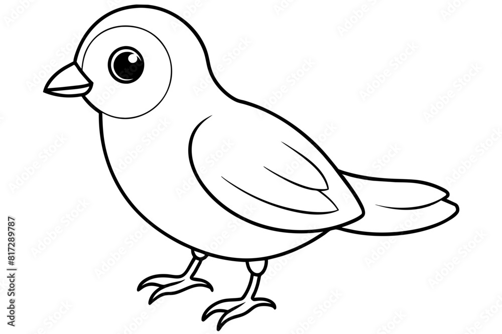 chirpy bird vector silhouette illustration chirpy bird vector silhouette illustration