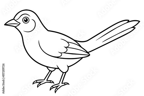 chirpy bird vector silhouette illustration