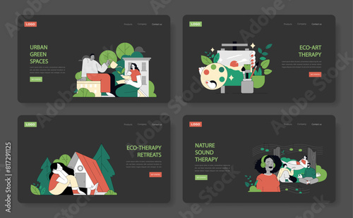 Eco Therapy. Flat Vector Illustration