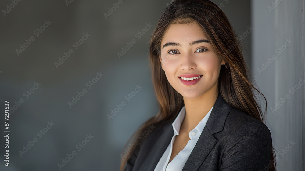 A meticulously styled business portrait exudes professionalism. Against a neutral backdrop, the subject wears sharp, contemporary attire, their confident smile illuminated by soft, diffused lighting. A meticulously styled business portrait exudes professionalism. Against a neutral backdrop, the subject wears sharp, contemporary attire, their confident smile illuminated by soft, diffused lighting.