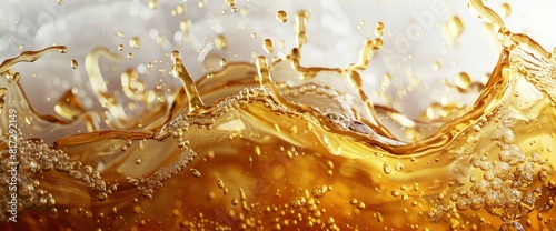 Foamy Beer Splashes, Vibrant Patterns, Dynamic Textures, International Beer Day Background