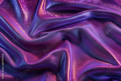 Shimmering Purple Satin Fabric