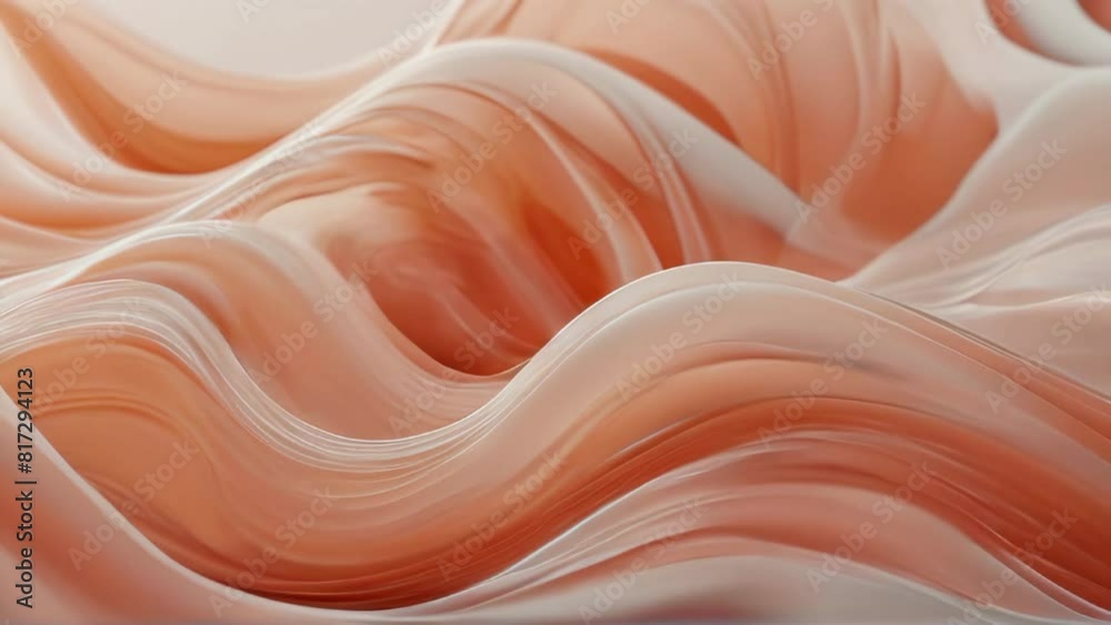 Intricately flowing peach full white waves on light background. Smooth curvy shape fluid background. Transparent smooth wave. Colored smoke whiffs and swirls Intricately flowing peach full white waves on light background. Smooth curvy shape fluid background. Transparent smooth wave. Colored smoke whiffs and swirls