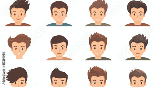 Stages of hair loss and hair treatment vector illus