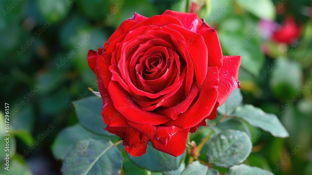 Vibrant red rose perfect for Valentine s Day Vibrant red rose perfect for Valentine s Day