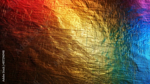 Rainbow brushed metal texture  abstract background