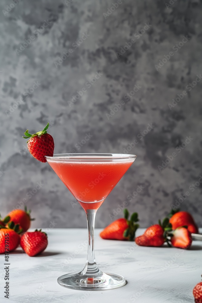 a strawberry martini a strawberry martini