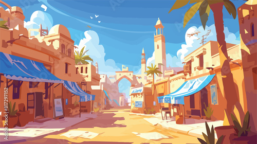 Street of a middle eastern or arabic city on a sunn © Hyper