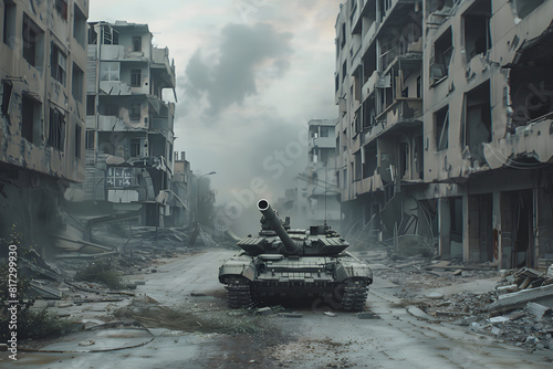Dystopian Predictor: Post-World War III Urban Wasteland photo