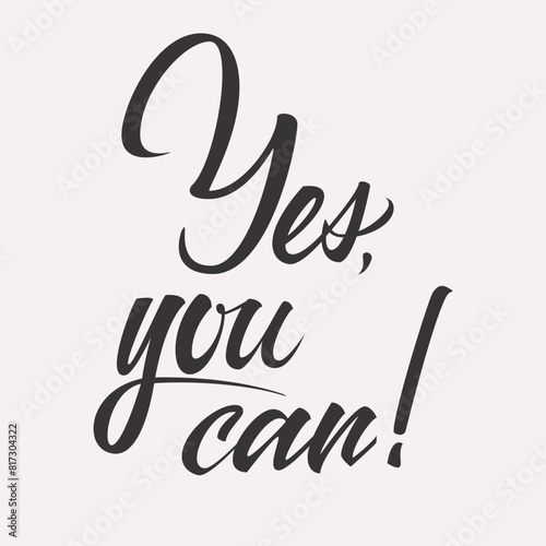 Yes you can greeting lettering card