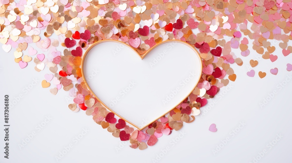 A beautiful heart shaped frame adorned with vibrant sequins