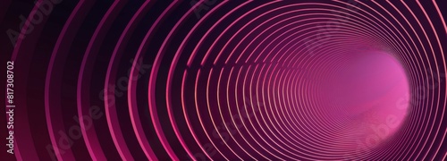Illuminated Purple and Pink Tunnel
