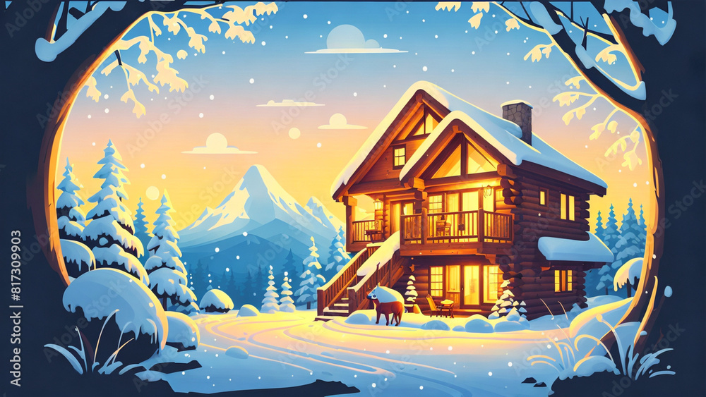 Fototapeta premium house in the forest