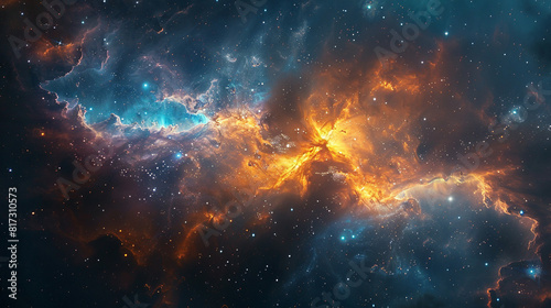 Mystical Photo of a Nebula's Enigmatic Beauty Capturing the Mysteries and Wonders of Deep Space in Stunning Detail