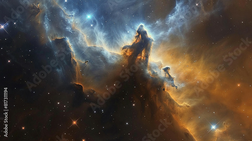 Mystical Photo of a Nebula's Enigmatic Beauty Capturing the Mysteries and Wonders of Deep Space in Stunning Detail